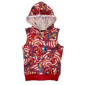 NWT Vintage Y2K Shorty Brand Printed Sleeveless Hoodie Sweatshirt - Small